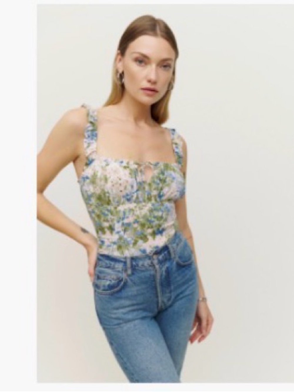 Reformation Córtese Top in Hillside NWT size 4